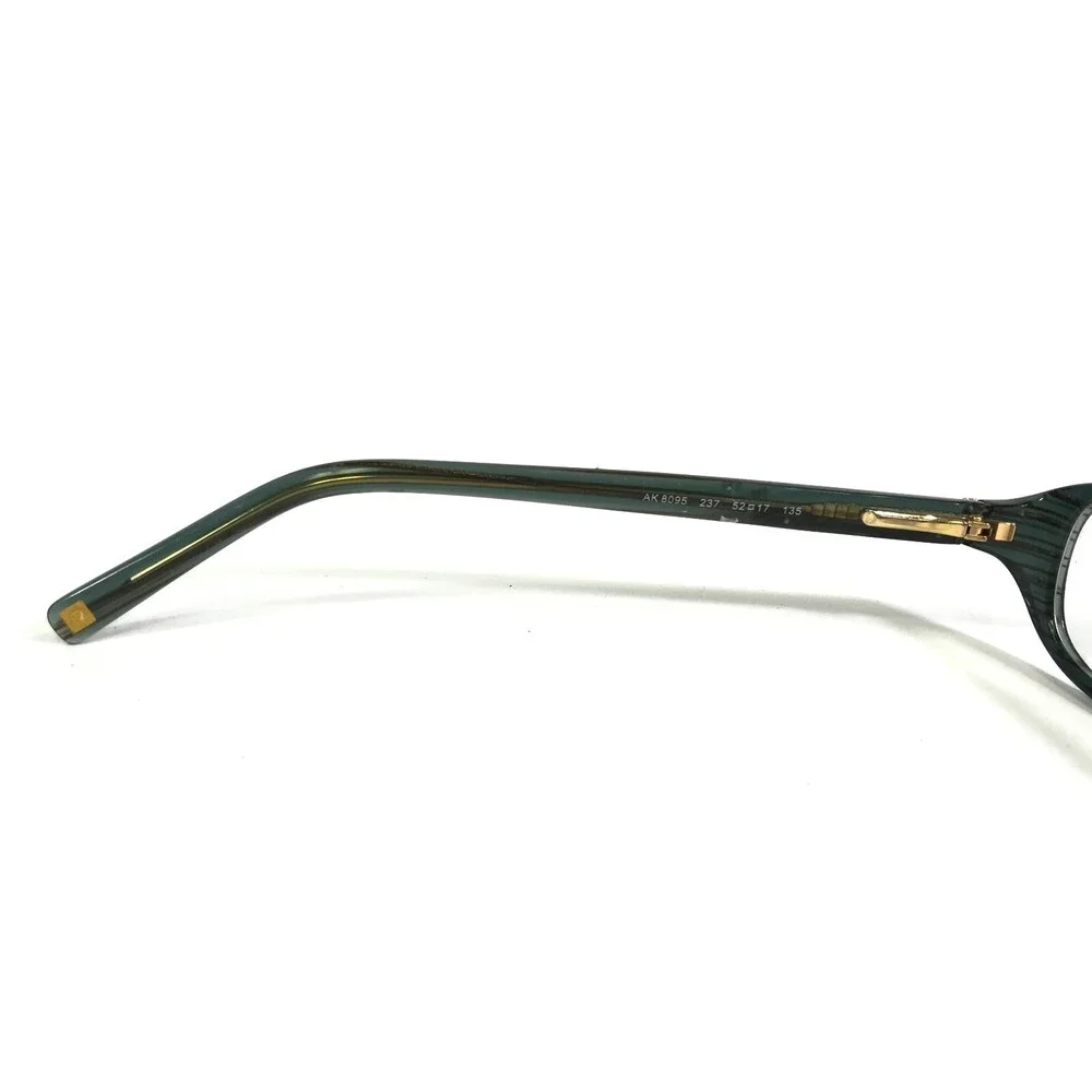 Anne Klein Eyeglasses Frames AK 8095 237 Green Gold Oval Round 52-17-135